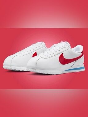 NEW Nike Cortez Shoes White Leather Athletic Sneakers DM4044-108 Men 7.5/Women 9